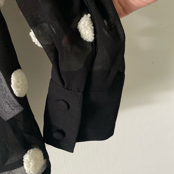 ZARA Blouse. Sz XS fits like a small. Black. Sheer. Like new. - Picture 6 of 7